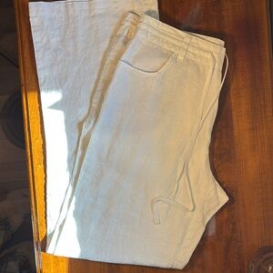 Cynthia Rowley White Pants Relaxed Fit Sz 10